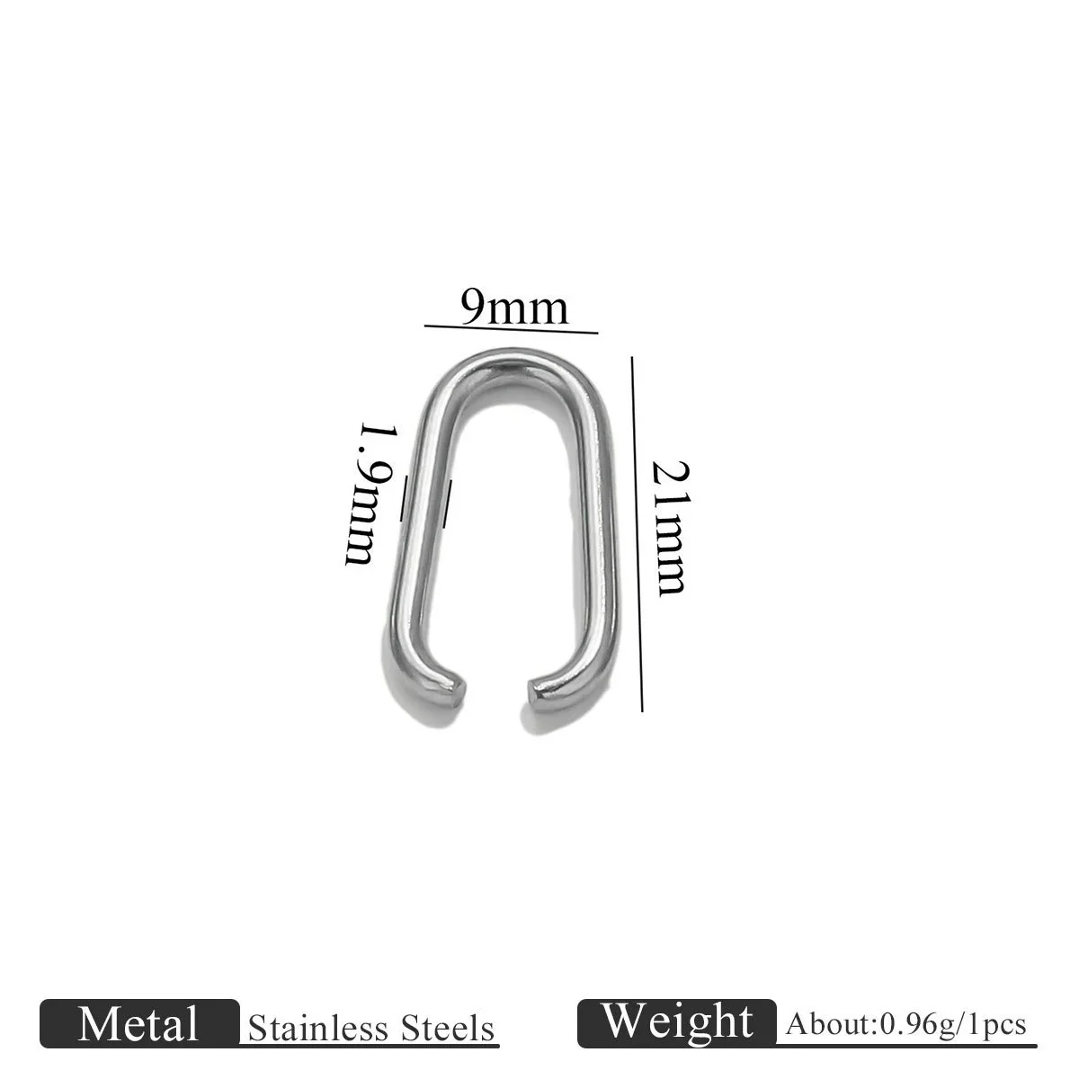 Stainless Steel Oval Melon Seed Jewelry Buckle Necklace Diy Handmade Electroplated Semi Finished Pendant Jewelry Accessories - Image 15