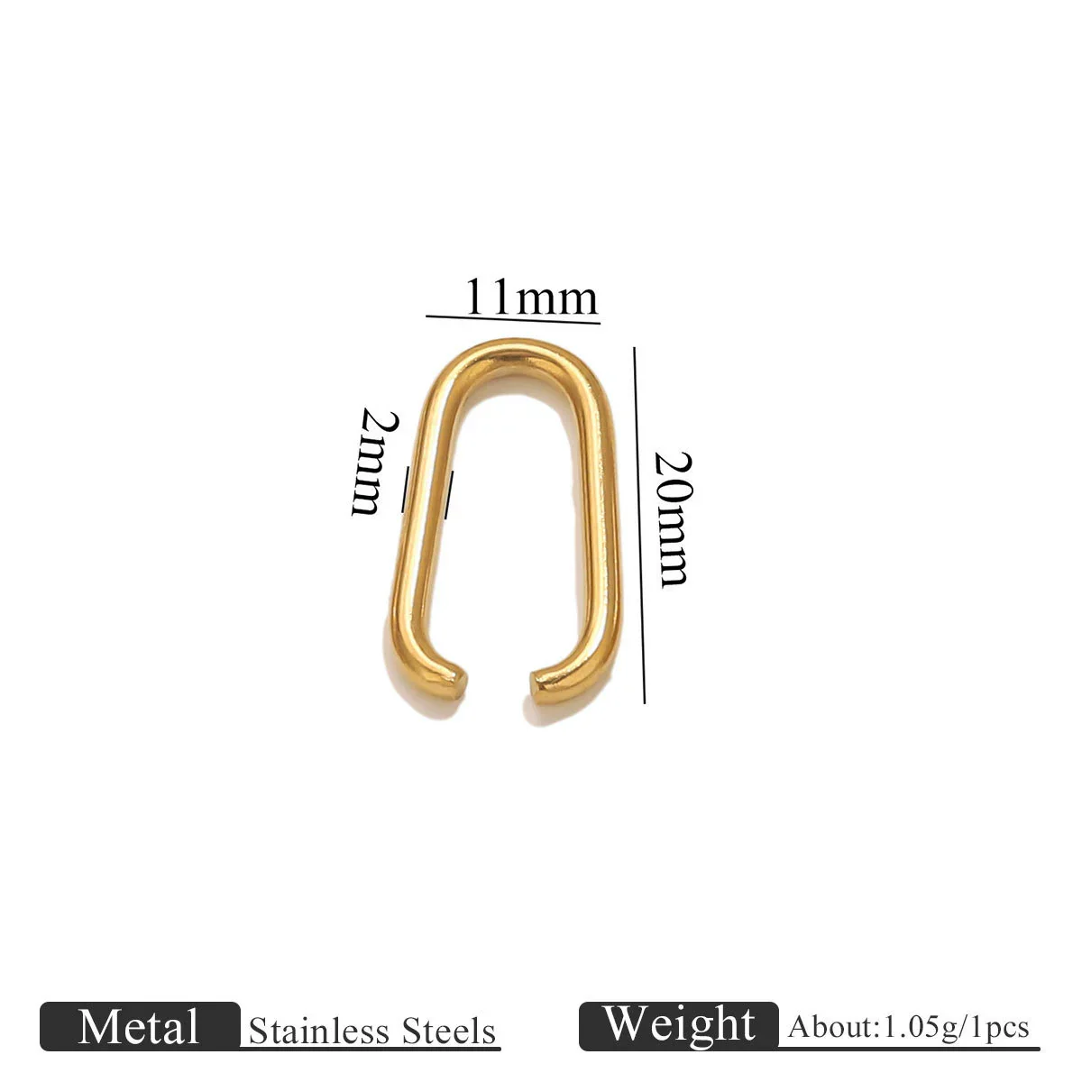 Stainless Steel Oval Melon Seed Jewelry Buckle Necklace Diy Handmade Electroplated Semi Finished Pendant Jewelry Accessories - Image 16