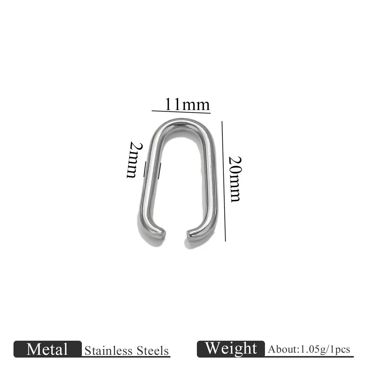 Stainless Steel Oval Melon Seed Jewelry Buckle Necklace Diy Handmade Electroplated Semi Finished Pendant Jewelry Accessories - Image 17