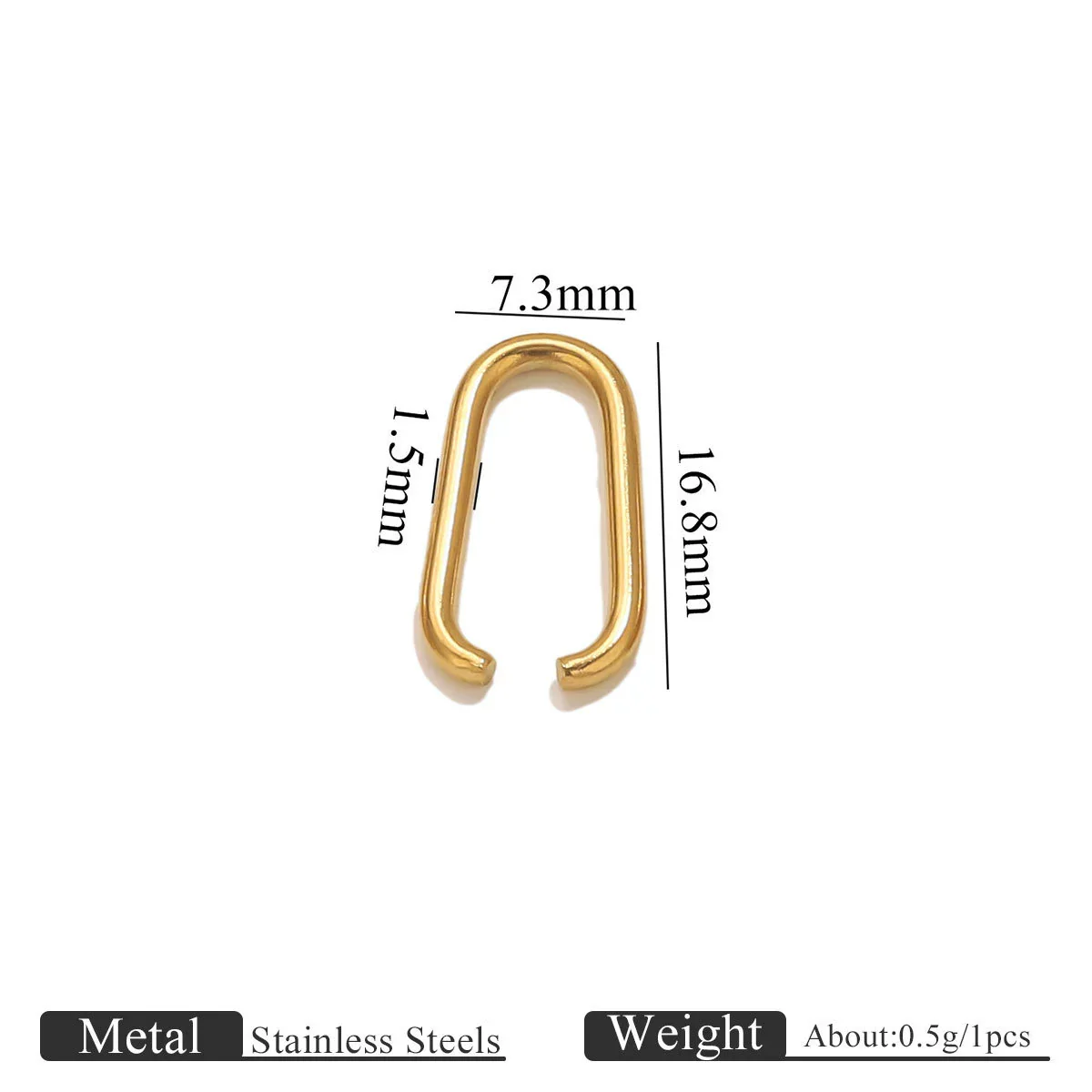 Stainless Steel Oval Melon Seed Jewelry Buckle Necklace Diy Handmade Electroplated Semi Finished Pendant Jewelry Accessories - Image 18