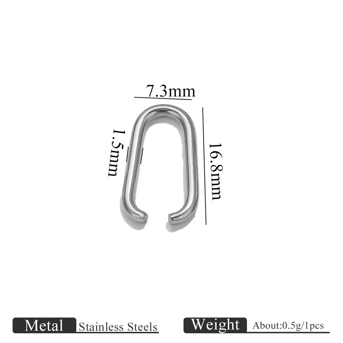 Stainless Steel Oval Melon Seed Jewelry Buckle Necklace Diy Handmade Electroplated Semi Finished Pendant Jewelry Accessories - Image 19