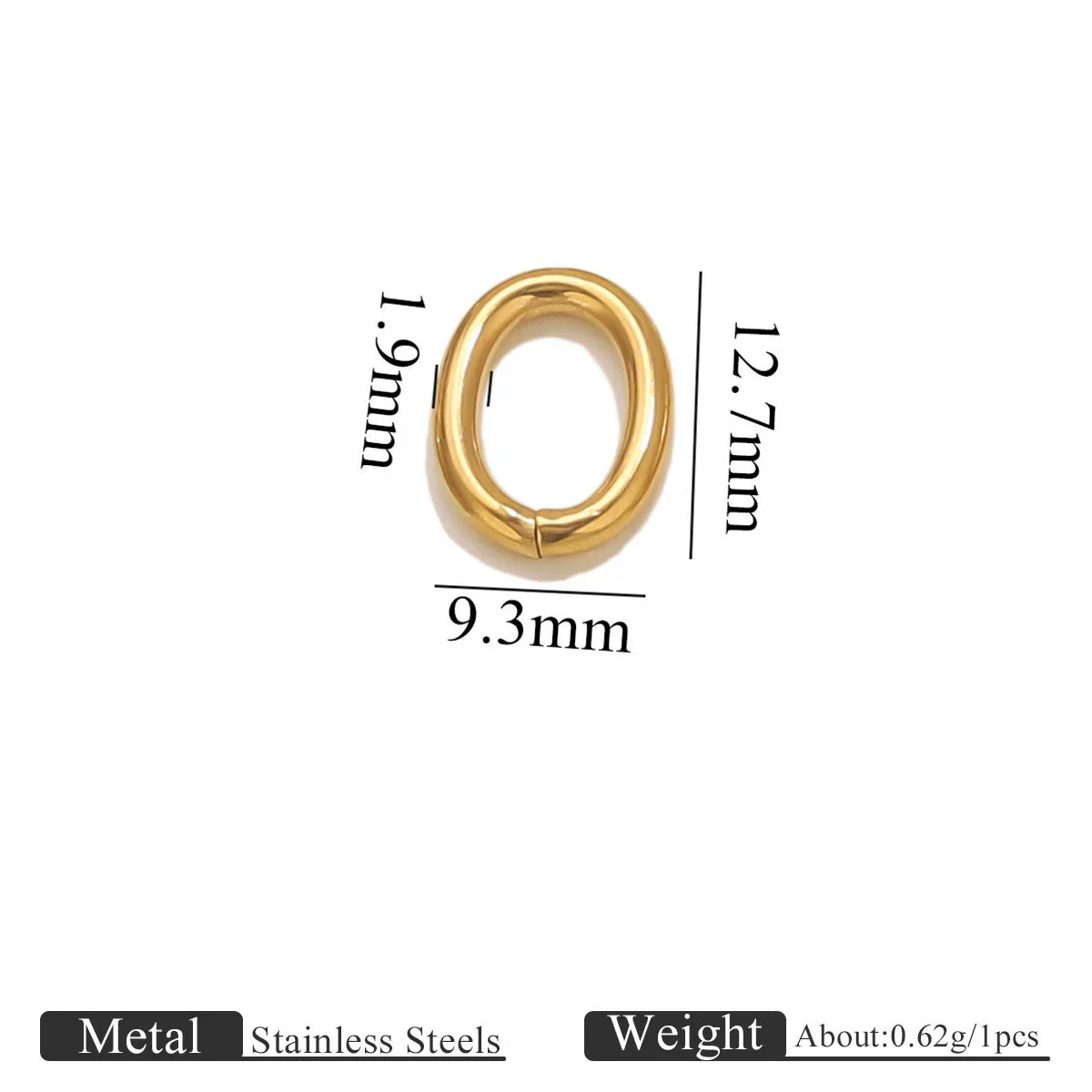 Stainless Steel Oval Melon Seed Jewelry Buckle Necklace Diy Handmade Electroplated Semi Finished Pendant Jewelry Accessories - Image 20