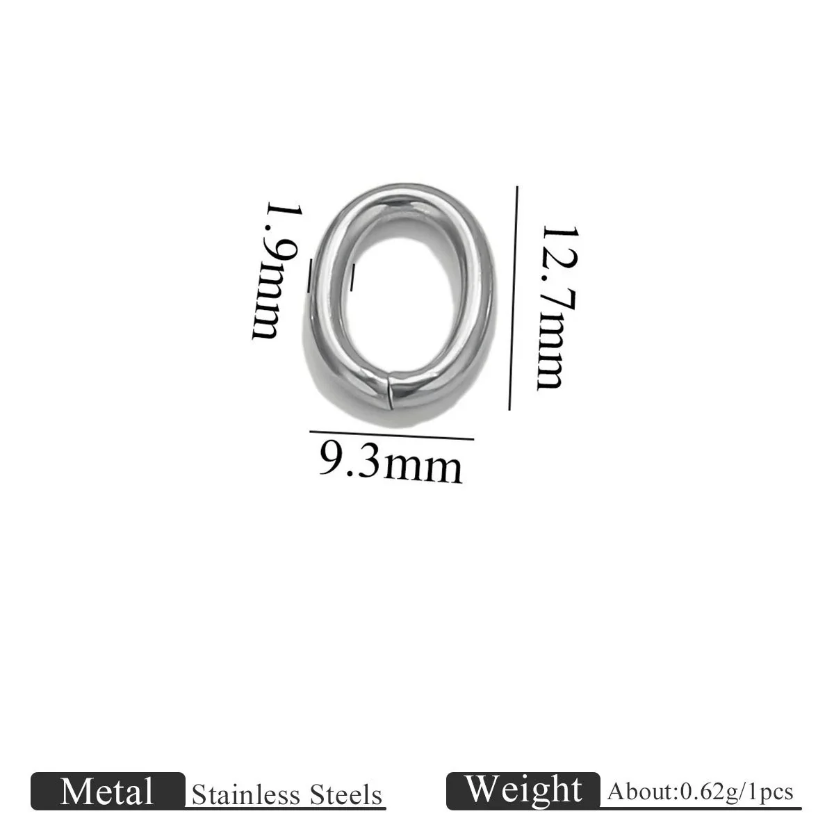 Stainless Steel Oval Melon Seed Jewelry Buckle Necklace Diy Handmade Electroplated Semi Finished Pendant Jewelry Accessories - Image 21