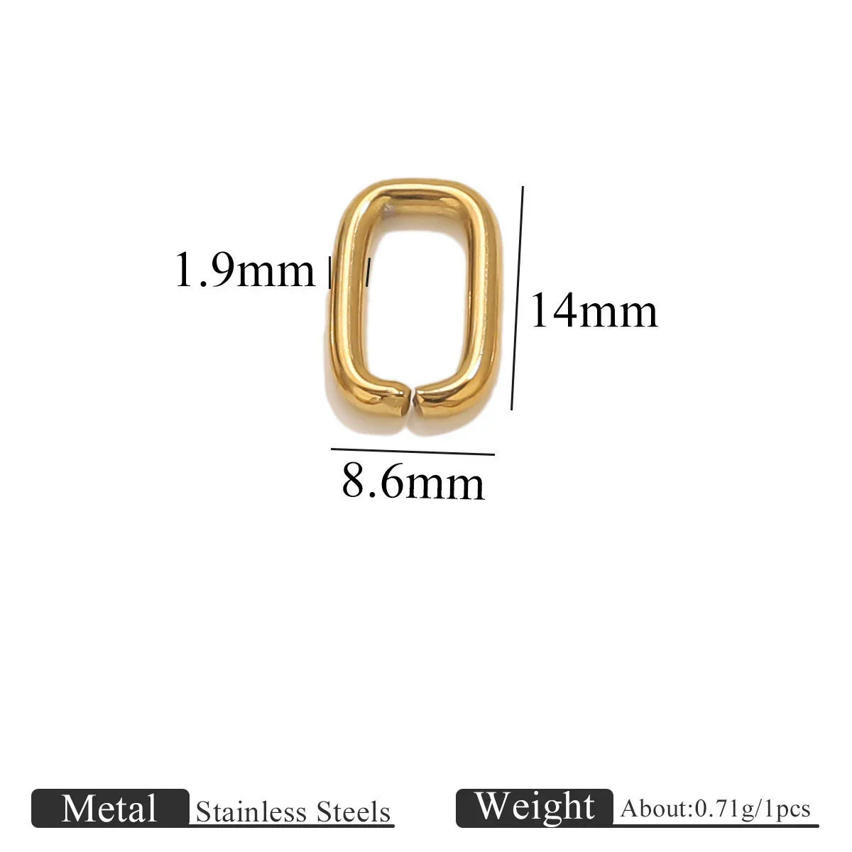 Stainless Steel Oval Melon Seed Jewelry Buckle Necklace Diy Handmade Electroplated Semi Finished Pendant Jewelry Accessories - Image 22