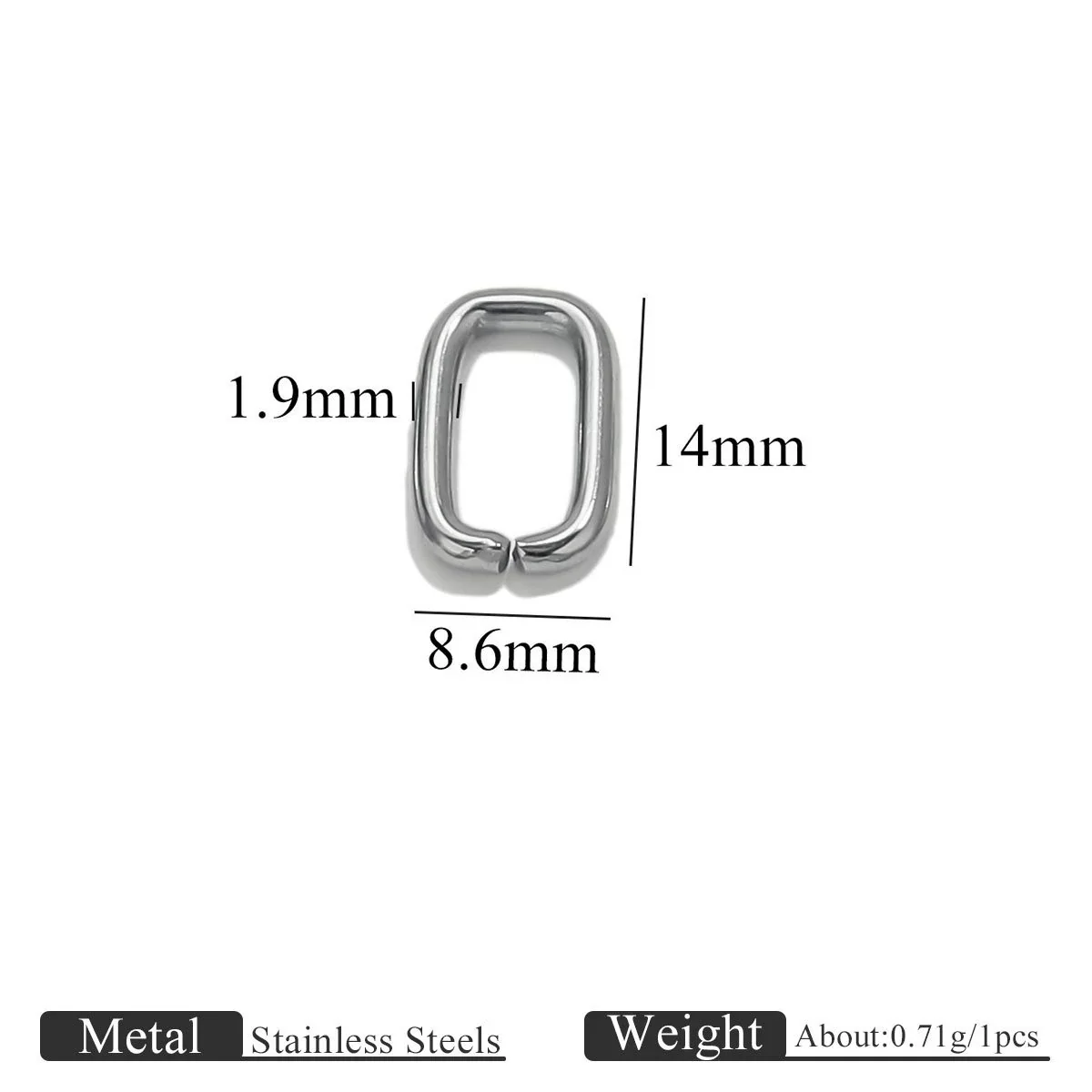 Stainless Steel Oval Melon Seed Jewelry Buckle Necklace Diy Handmade Electroplated Semi Finished Pendant Jewelry Accessories - Image 23