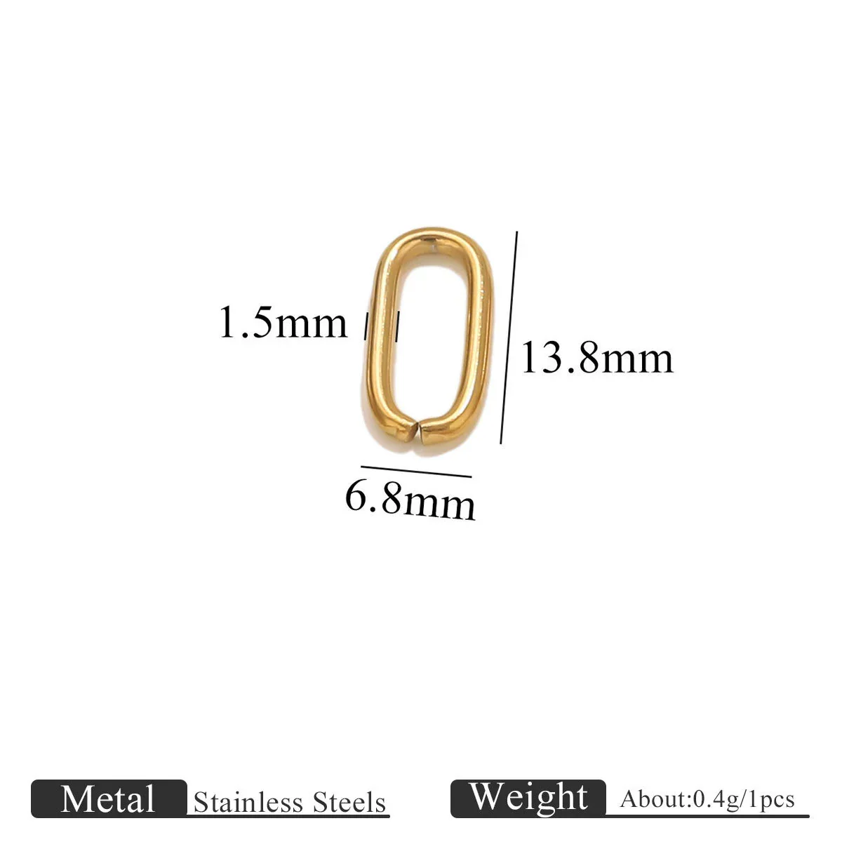 Stainless Steel Oval Melon Seed Jewelry Buckle Necklace Diy Handmade Electroplated Semi Finished Pendant Jewelry Accessories - Image 24