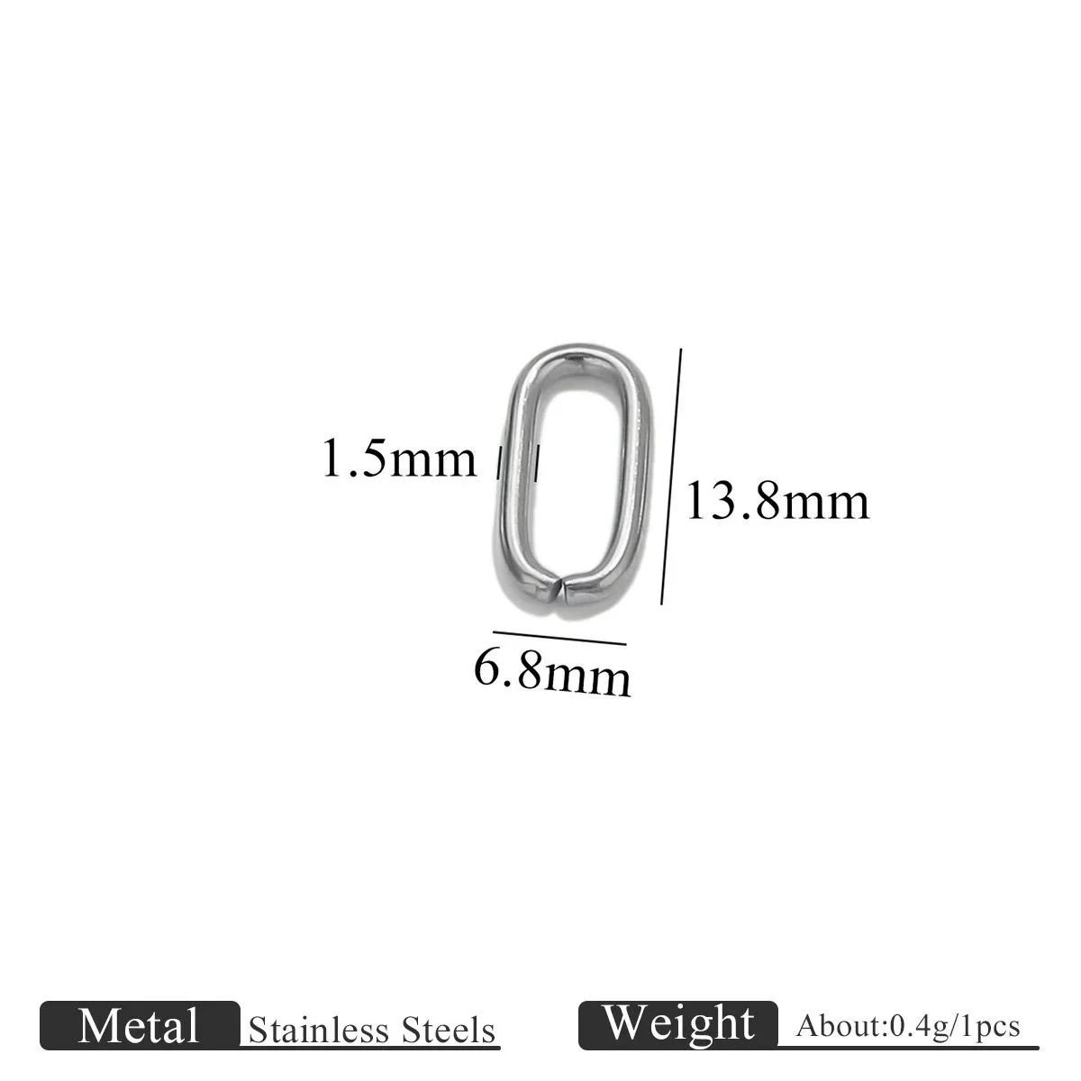 Stainless Steel Oval Melon Seed Jewelry Buckle Necklace Diy Handmade Electroplated Semi Finished Pendant Jewelry Accessories - Image 25
