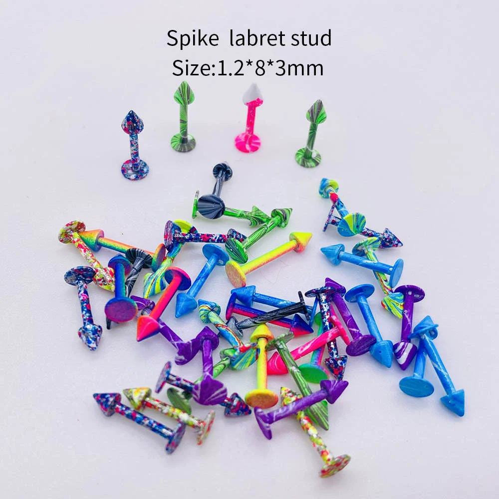 Stainless Steel Painted Geometric Circular Nose Rings Eyebrow Nails Cshaped Ear Bone Nails Lip Nail Piercing Jewelry - Image 21