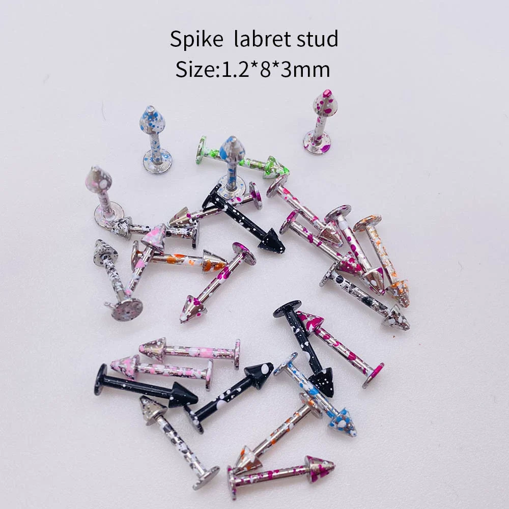 Stainless Steel Painted Geometric Circular Nose Rings Eyebrow Nails Cshaped Ear Bone Nails Lip Nail Piercing Jewelry - Image 22