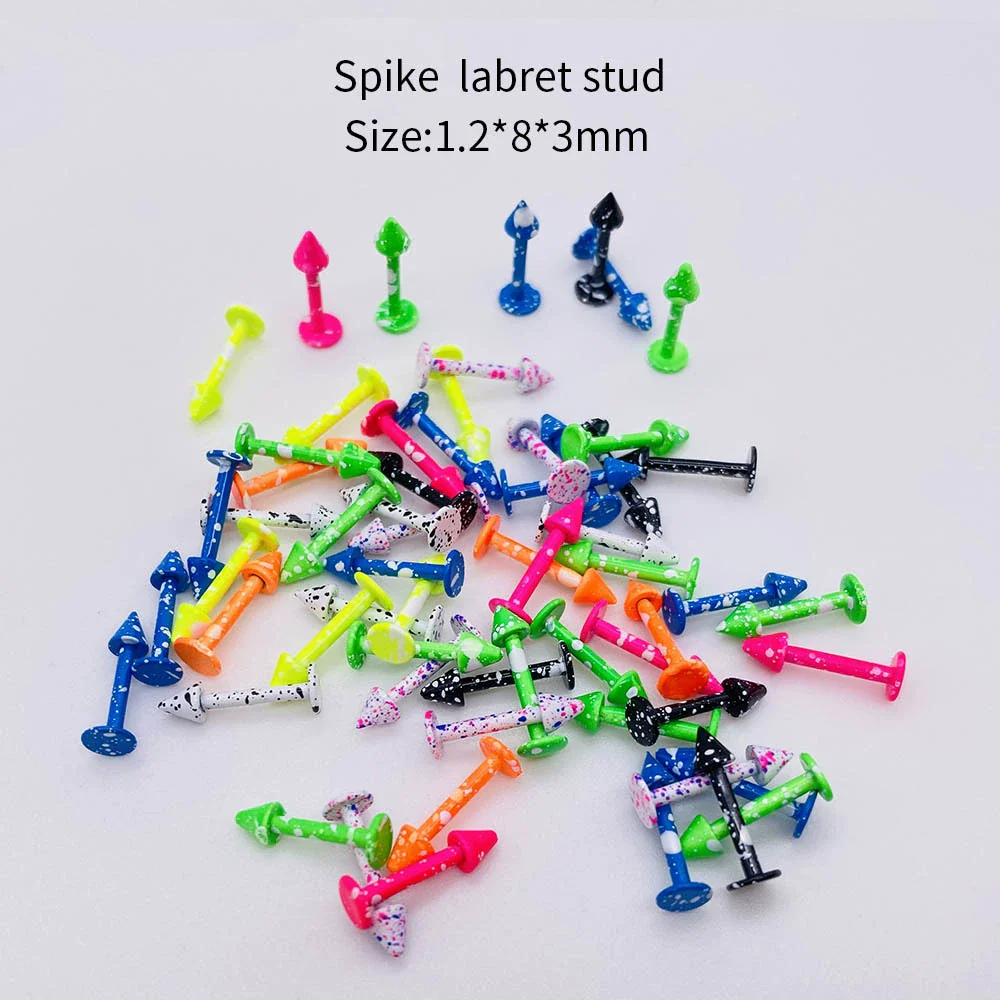 Stainless Steel Painted Geometric Circular Nose Rings Eyebrow Nails Cshaped Ear Bone Nails Lip Nail Piercing Jewelry - Image 23