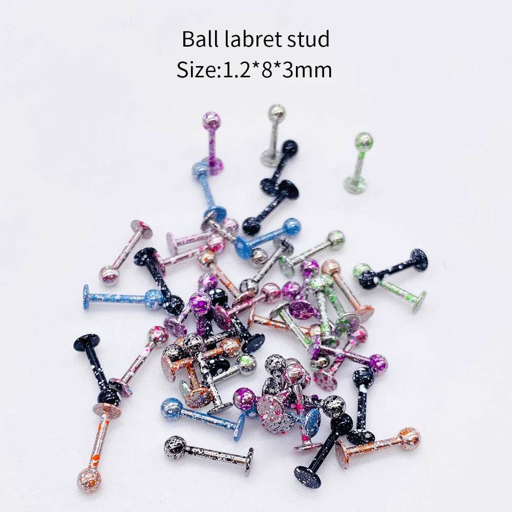 Stainless Steel Painted Geometric Circular Nose Rings Eyebrow Nails Cshaped Ear Bone Nails Lip Nail Piercing Jewelry - Image 26
