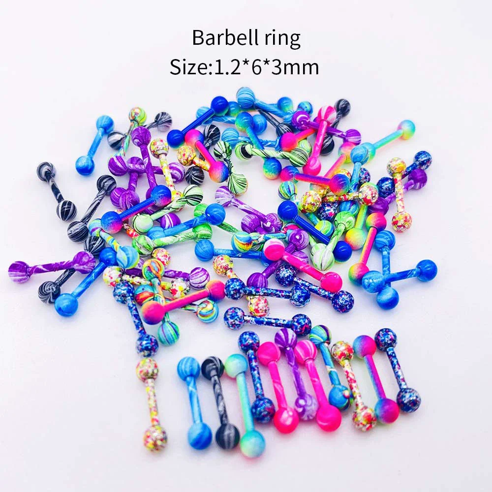 Stainless Steel Painted Geometric Circular Nose Rings Eyebrow Nails Cshaped Ear Bone Nails Lip Nail Piercing Jewelry - Image 37