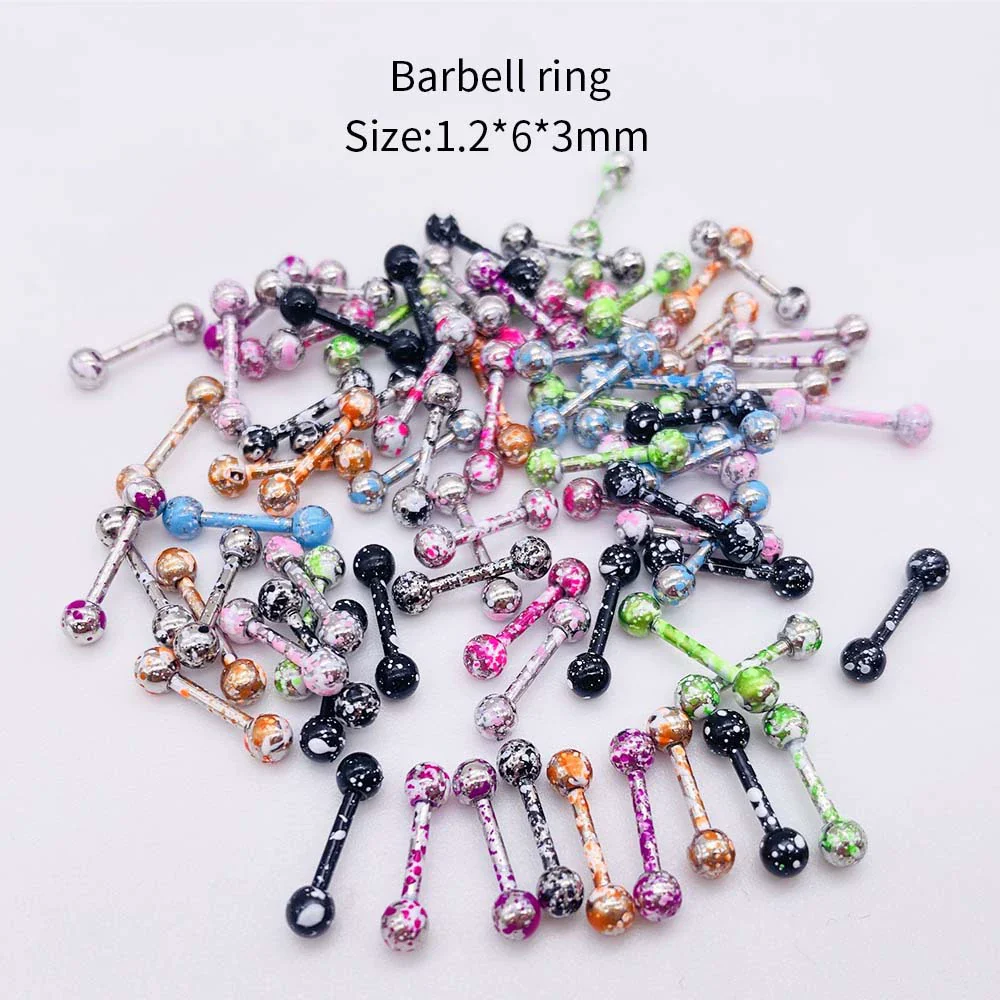 Stainless Steel Painted Geometric Circular Nose Rings Eyebrow Nails Cshaped Ear Bone Nails Lip Nail Piercing Jewelry - Image 38