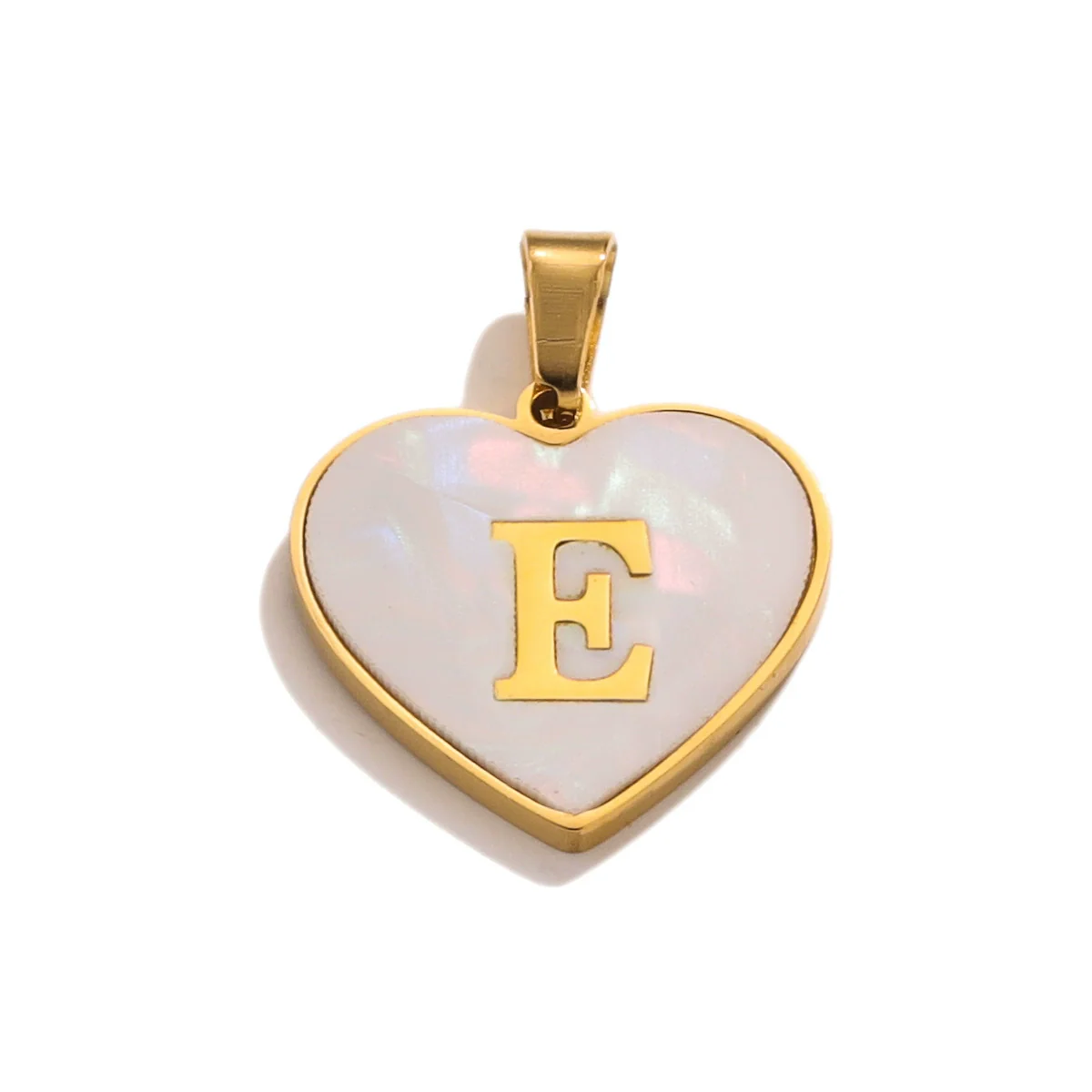 Stainless Steel Peach Heart And English Letter Diy Handmade Electroplated Pendant Necklace Accessories - Image 10