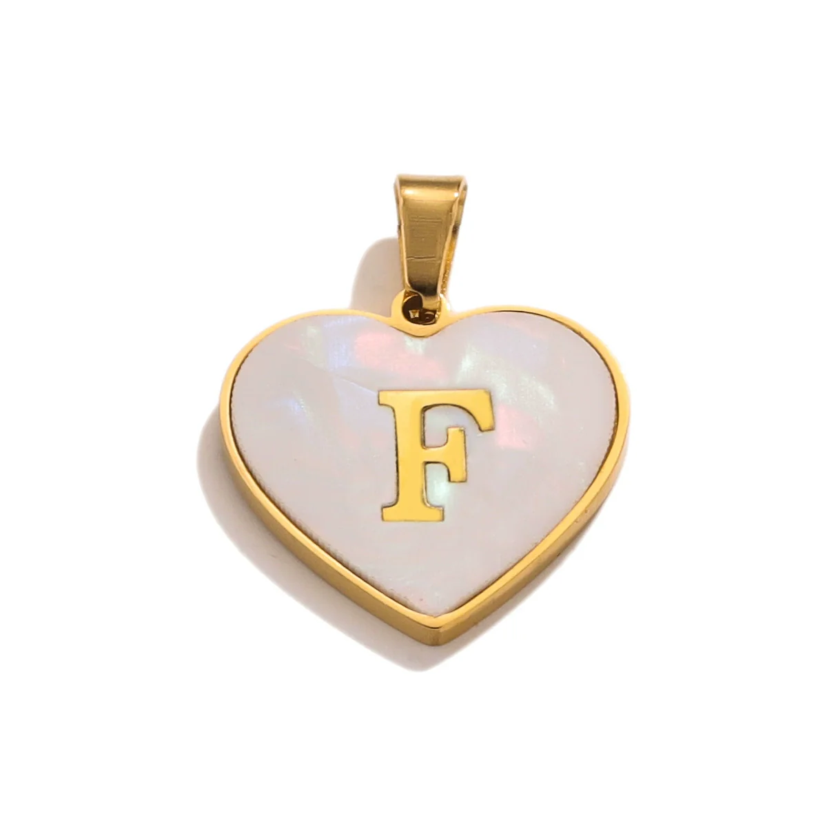Stainless Steel Peach Heart And English Letter Diy Handmade Electroplated Pendant Necklace Accessories - Image 11