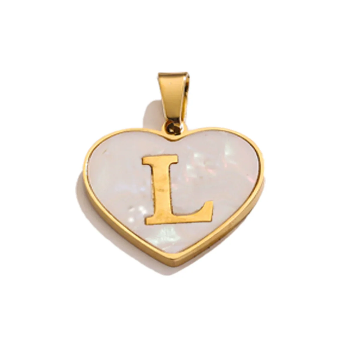 Stainless Steel Peach Heart And English Letter Diy Handmade Electroplated Pendant Necklace Accessories - Image 17
