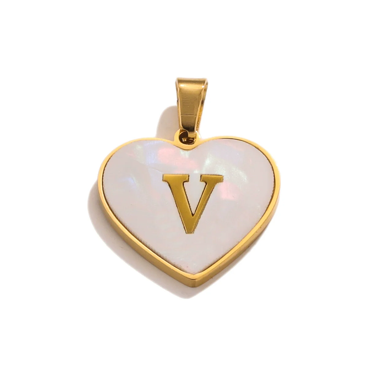 Stainless Steel Peach Heart And English Letter Diy Handmade Electroplated Pendant Necklace Accessories - Image 27