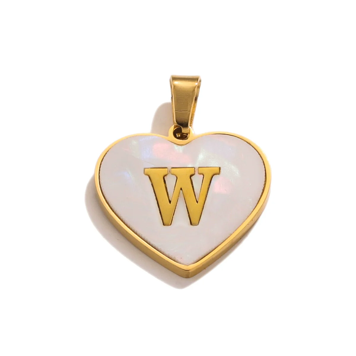 Stainless Steel Peach Heart And English Letter Diy Handmade Electroplated Pendant Necklace Accessories - Image 28