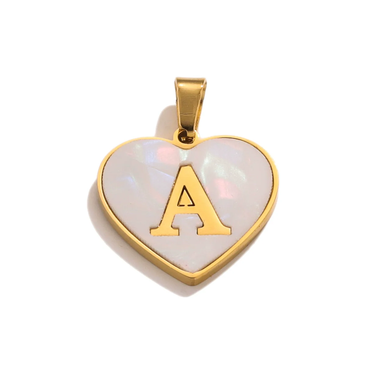 Stainless Steel Peach Heart And English Letter Diy Handmade Electroplated Pendant Necklace Accessories - Image 6