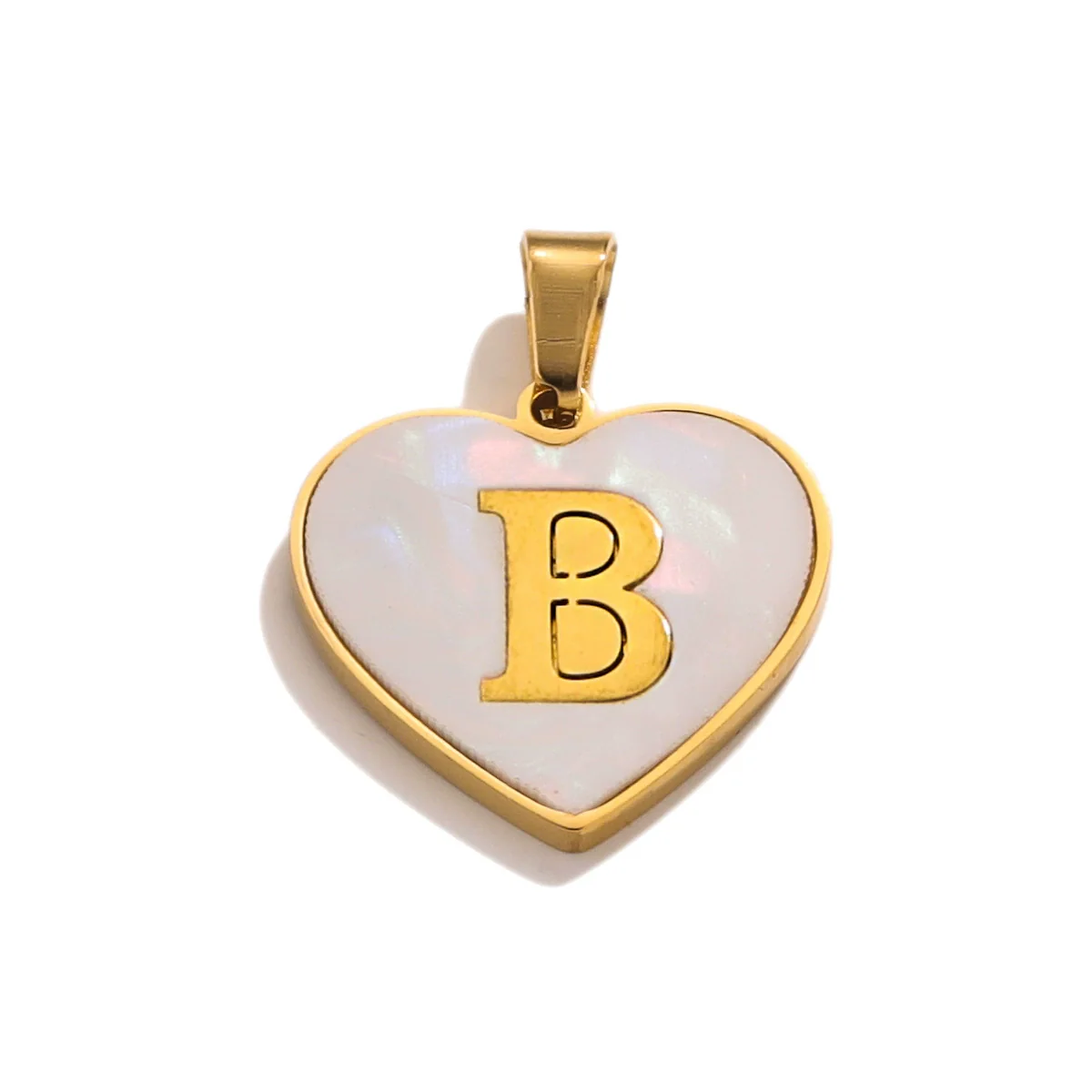 Stainless Steel Peach Heart And English Letter Diy Handmade Electroplated Pendant Necklace Accessories - Image 7