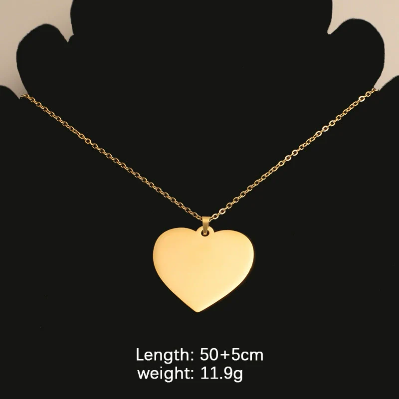 Stainless Steel Peach Heart Loveshaped Pendant Necklace Accessories With Fine Polishing - Image 10