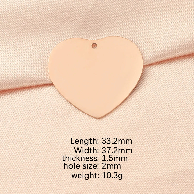 Stainless Steel Peach Heart Loveshaped Pendant Necklace Accessories With Fine Polishing - Image 7