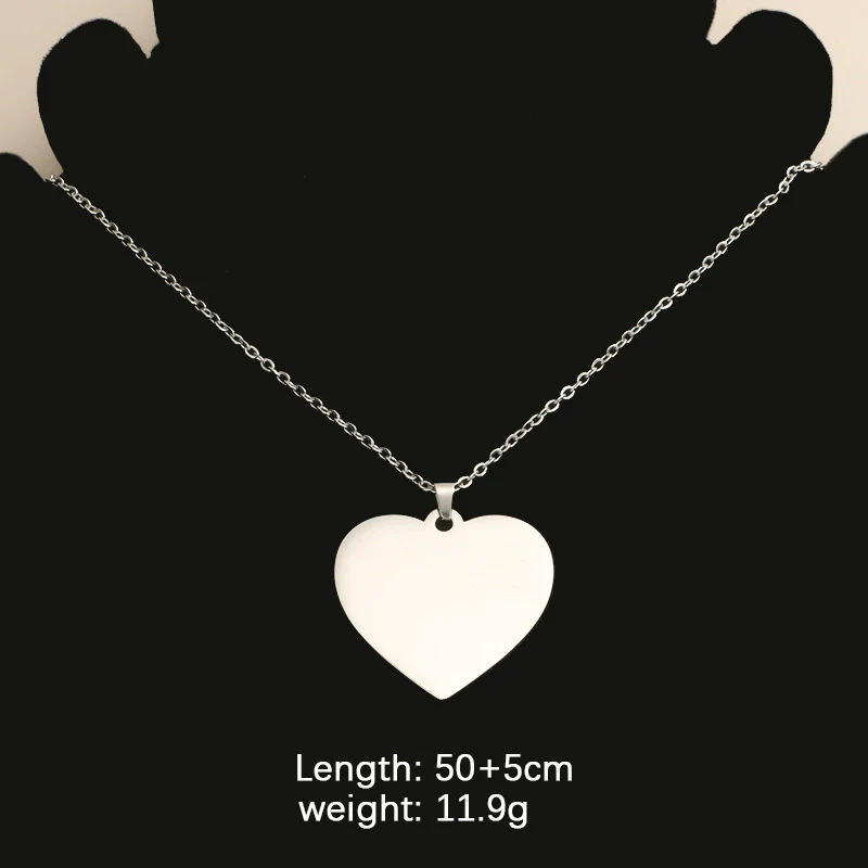 Stainless Steel Peach Heart Loveshaped Pendant Necklace Accessories With Fine Polishing - Image 9