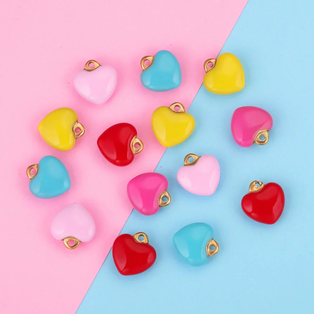 Stainless Steel Peach Heart Pendant Jewelry Accessories Handmade With 18K Gold Plating