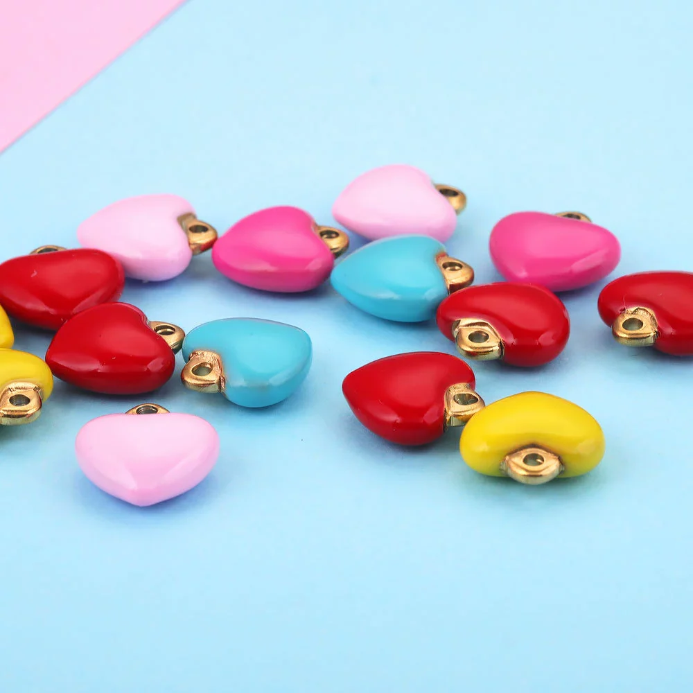 Stainless Steel Peach Heart Pendant Jewelry Accessories Handmade With 18K Gold Plating - Image 2
