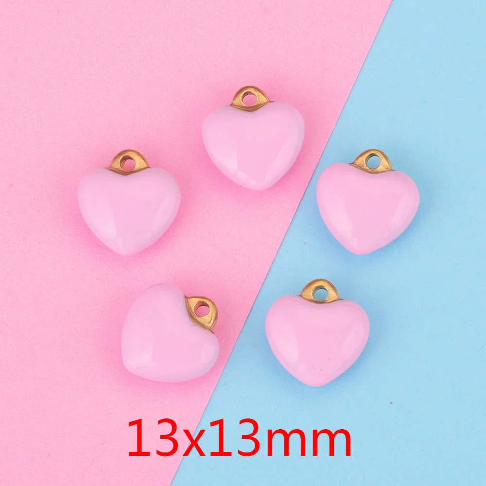 Stainless Steel Peach Heart Pendant Jewelry Accessories Handmade With 18K Gold Plating - Image 9