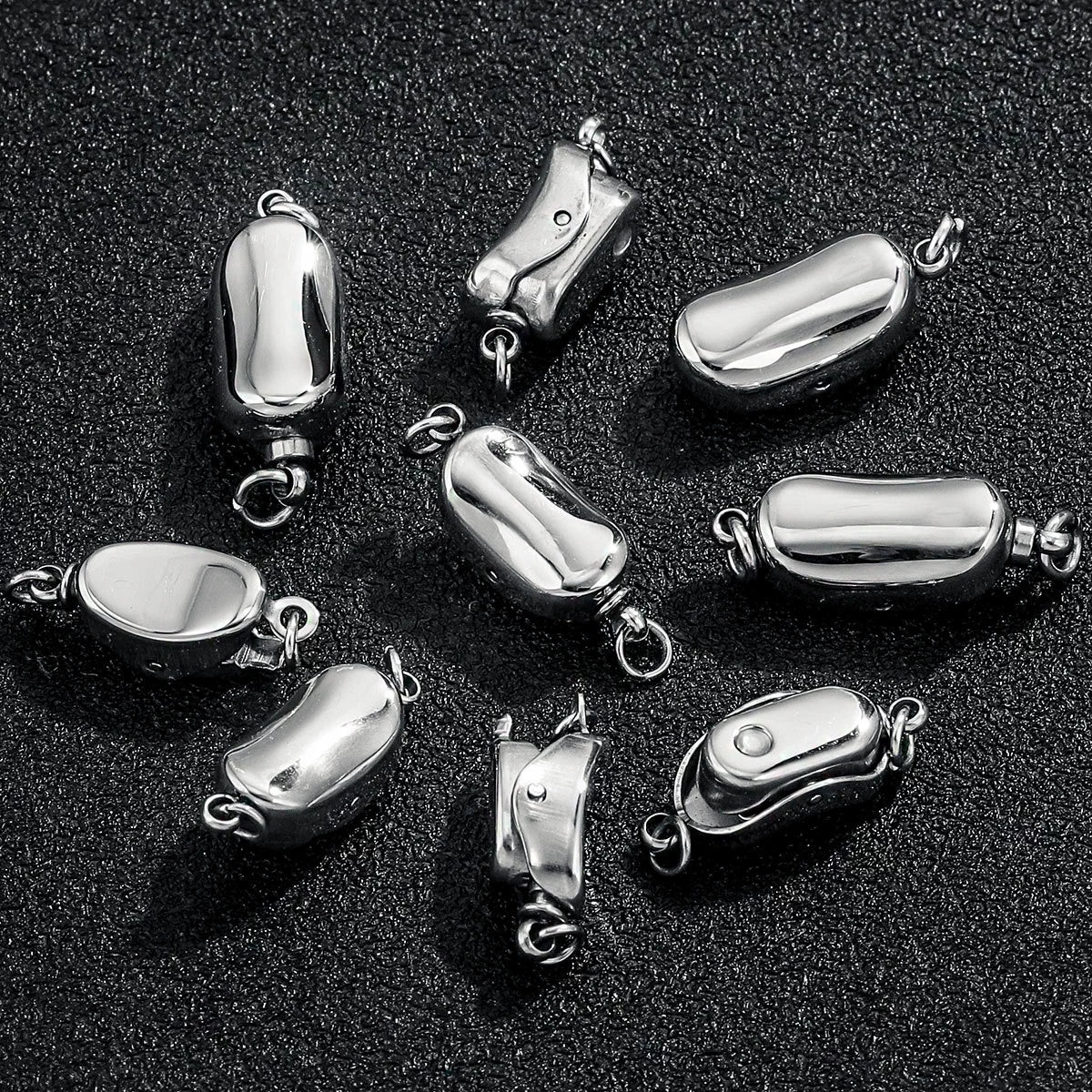 Stainless Steel Peanut And Drop Shape Bracelet Buckle Jewelry Accessories Polished And Electroplated - Image 3