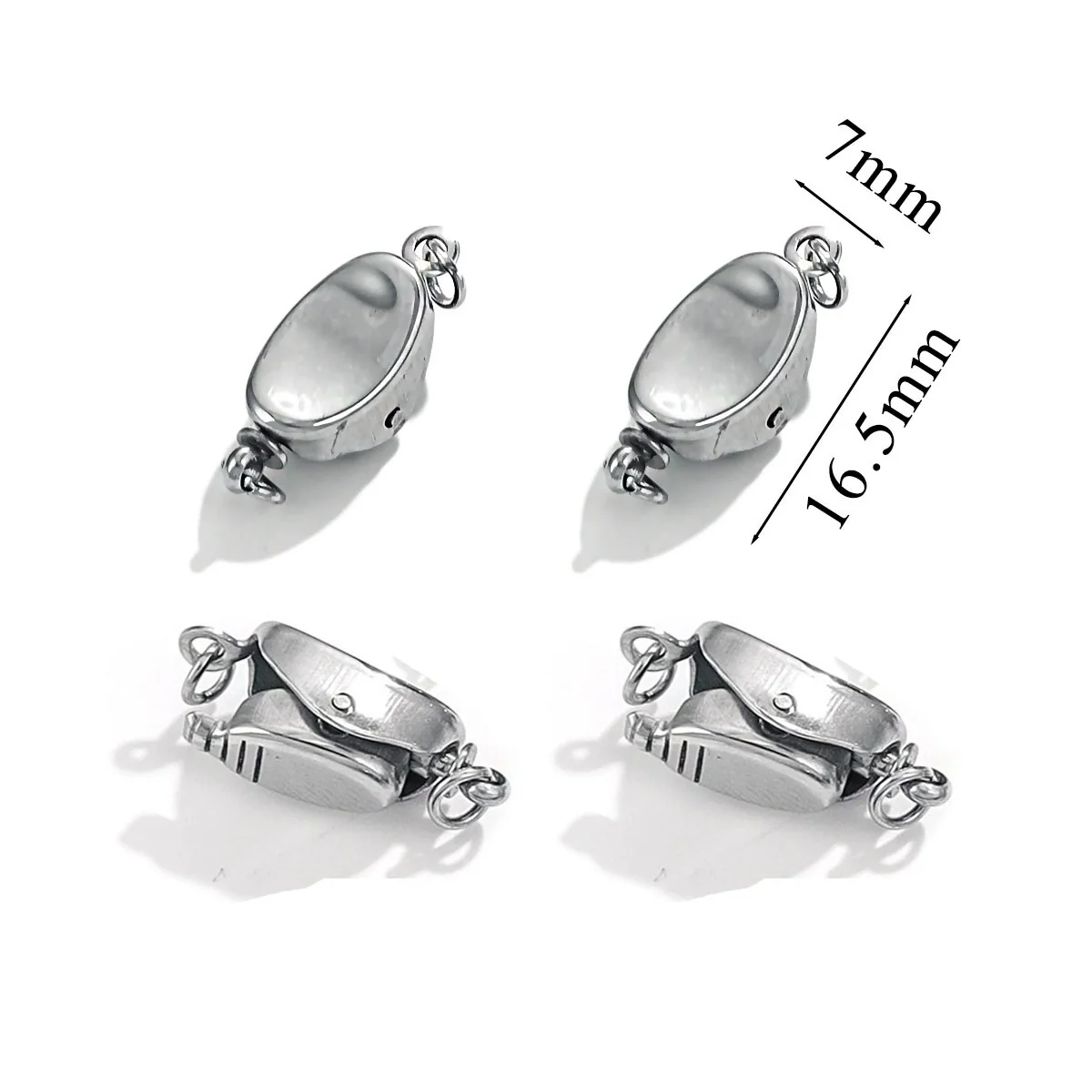 Stainless Steel Peanut And Drop Shape Bracelet Buckle Jewelry Accessories Polished And Electroplated - Image 8