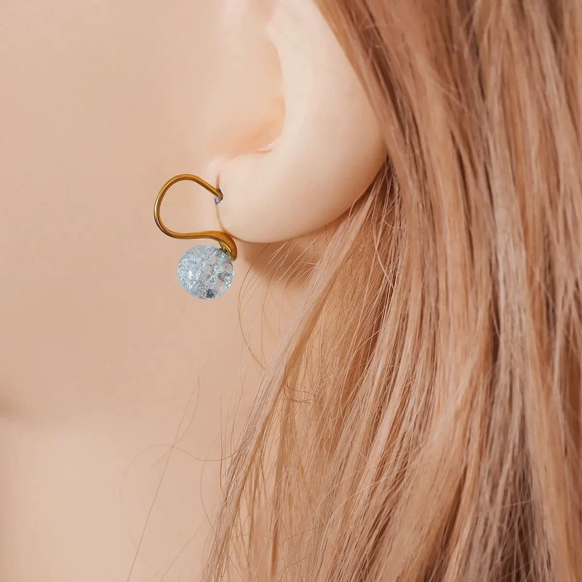 Stainless Steel Pearl Ear Hook Jewelry Accessories Ushaped Round Electroplated - Image 4