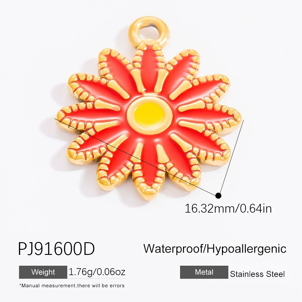 Stainless Steel Pendant Daisy Butterfly Oil Drop Totem Fashion Ol Handmade Jewelry Accessories - Image 12