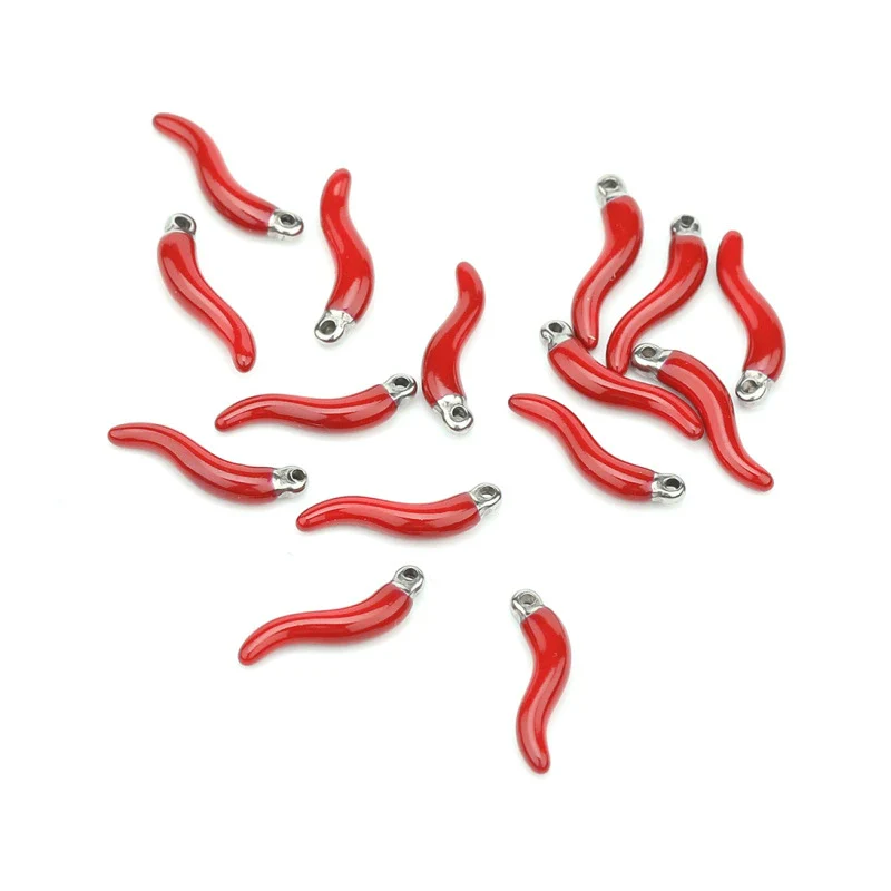 Stainless Steel Pepper Pendant Earrings With Oil Dripping Design Jewelry Accessories - Image 4