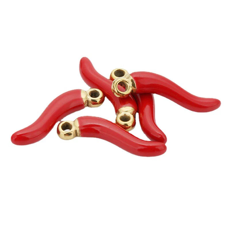 Stainless Steel Pepper Pendant Earrings With Oil Dripping Design Jewelry Accessories - Image 5