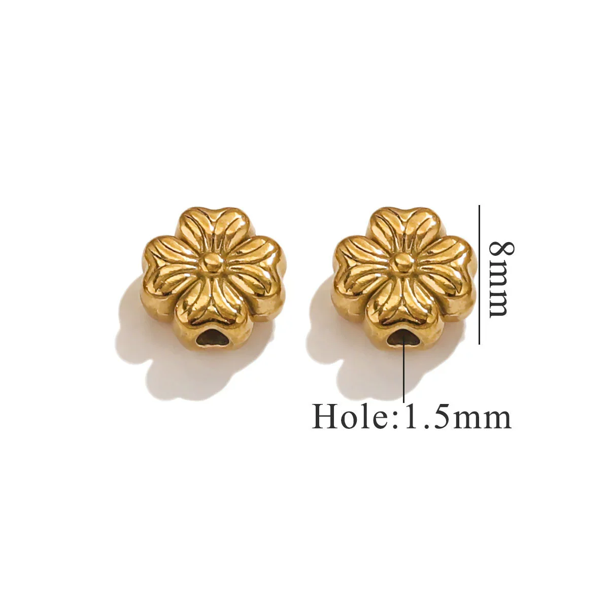 Stainless Steel Perforated Lavender Floret Spacer Beads Gold Pendant Necklace With Totem Pattern Electroplated For Diy Jewelry And Bracelet Wholesale - Image 21