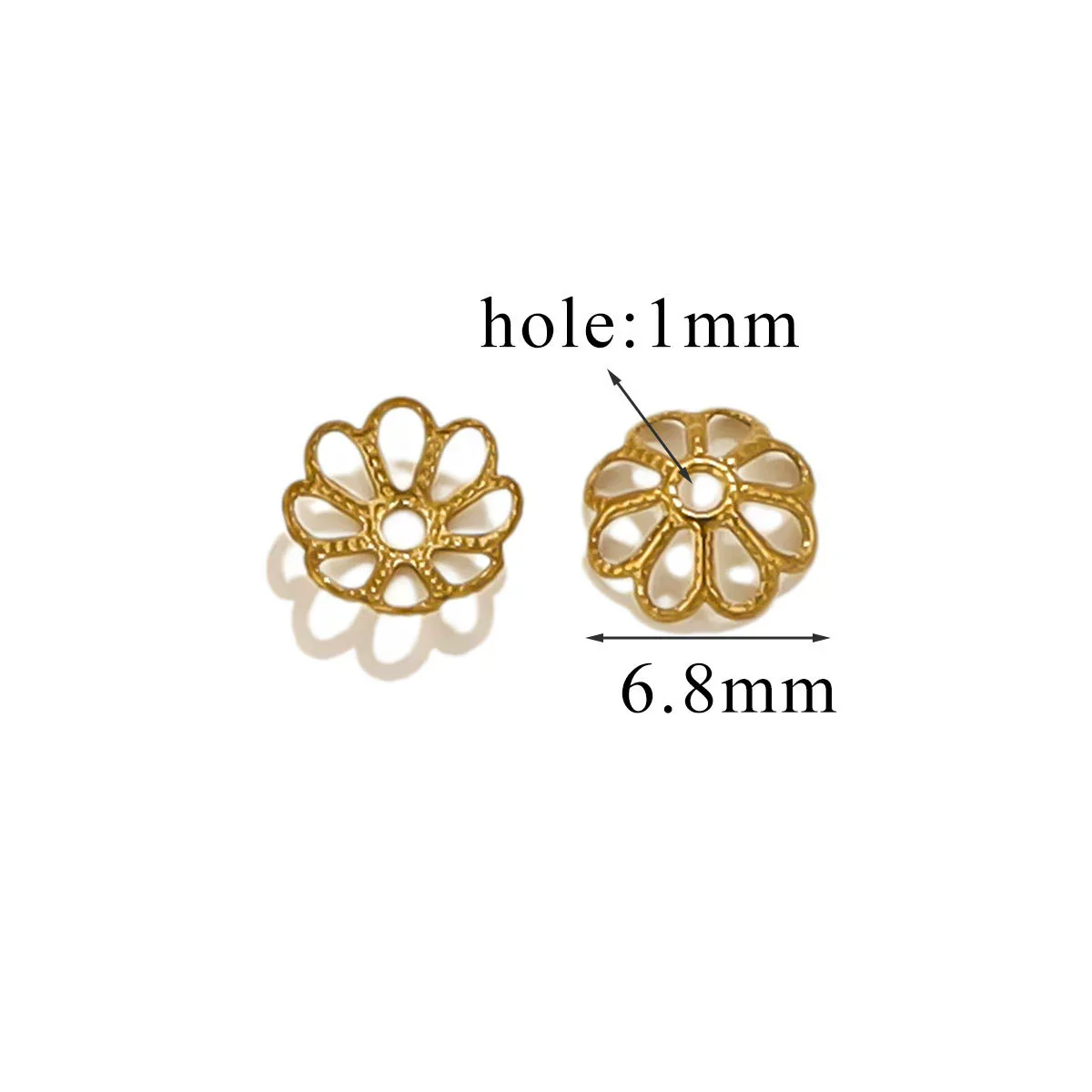 Stainless Steel Petal Torus Bead Cap Jewelry Making Material With Totem Pattern And Electroplating Treatment - Image 27