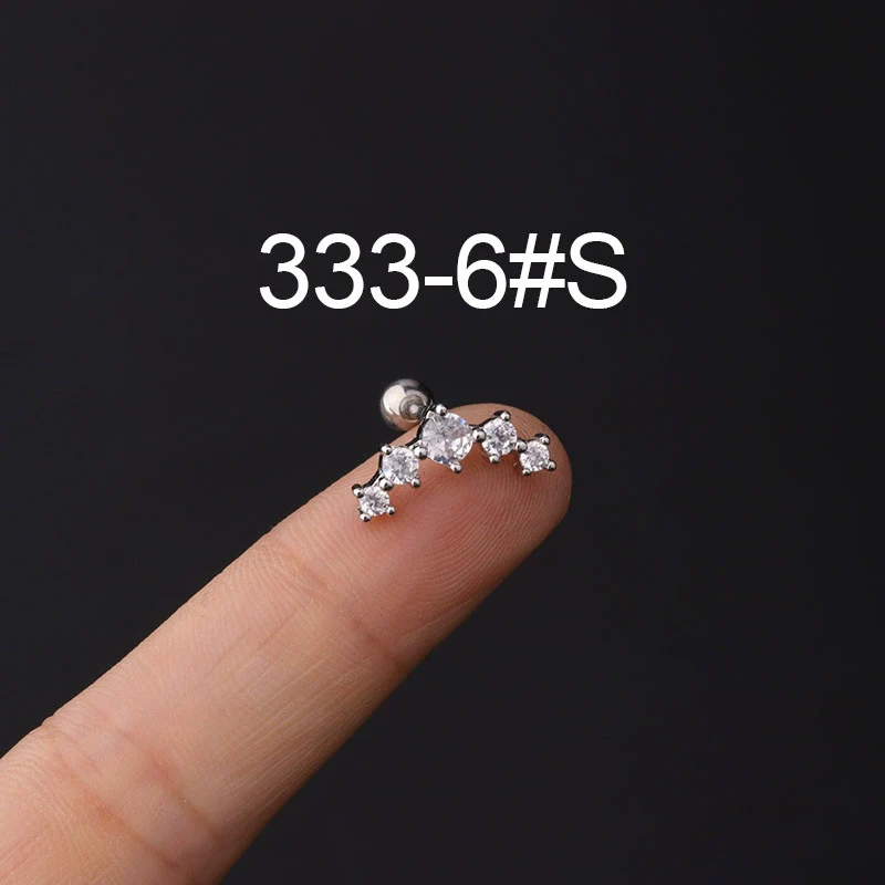 Stainless Steel Piercing Earrings Geometric Electroplated Fashion Jewelry - Image 11