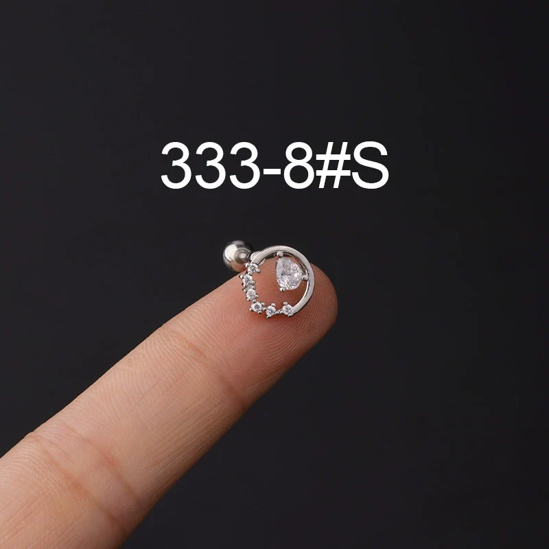 Stainless Steel Piercing Earrings Geometric Electroplated Fashion Jewelry - Image 13