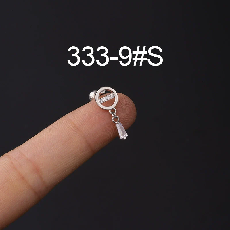 Stainless Steel Piercing Earrings Geometric Electroplated Fashion Jewelry - Image 14