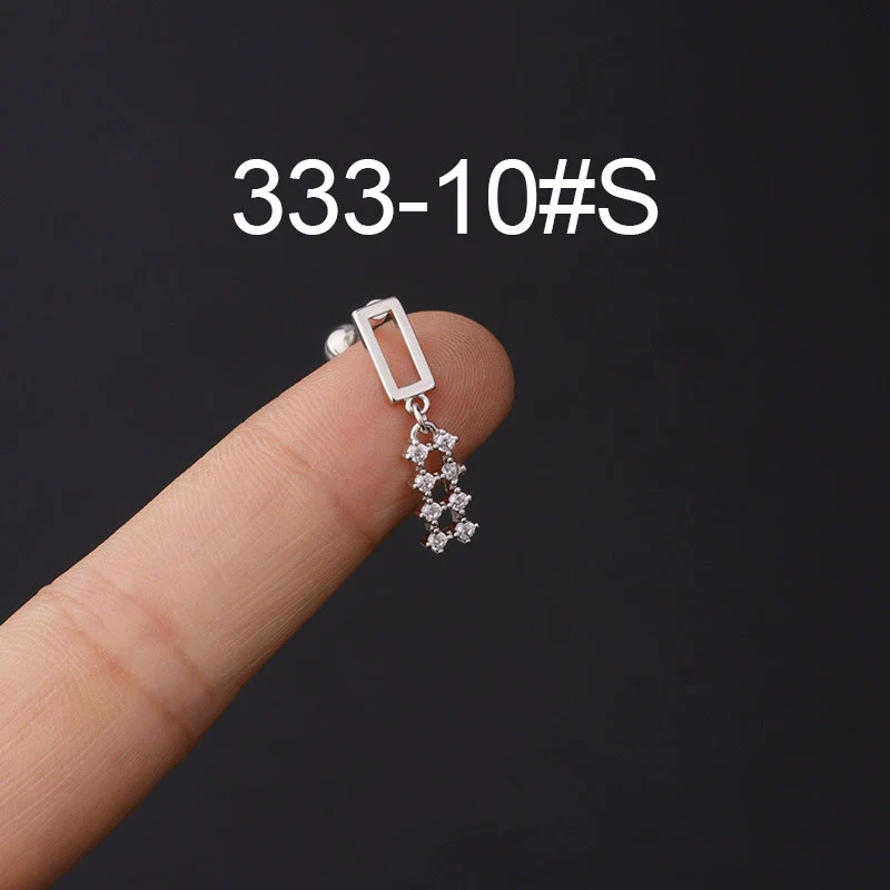 Stainless Steel Piercing Earrings Geometric Electroplated Fashion Jewelry - Image 15