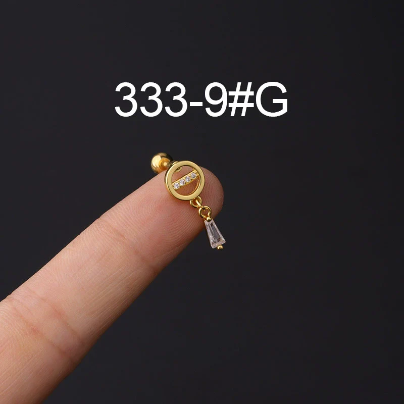 Stainless Steel Piercing Earrings Geometric Electroplated Fashion Jewelry - Image 24