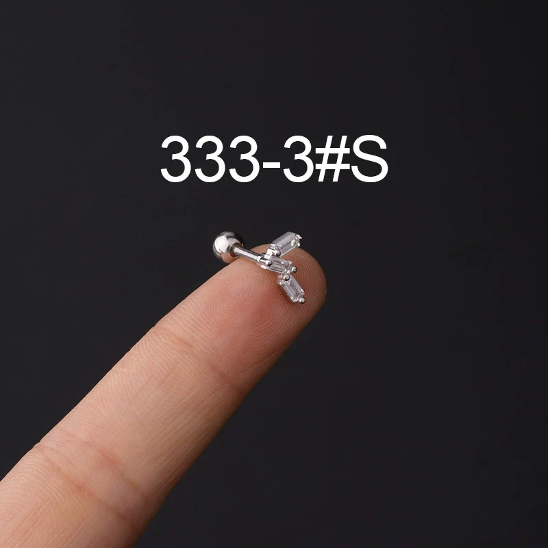 Stainless Steel Piercing Earrings Geometric Electroplated Fashion Jewelry - Image 8