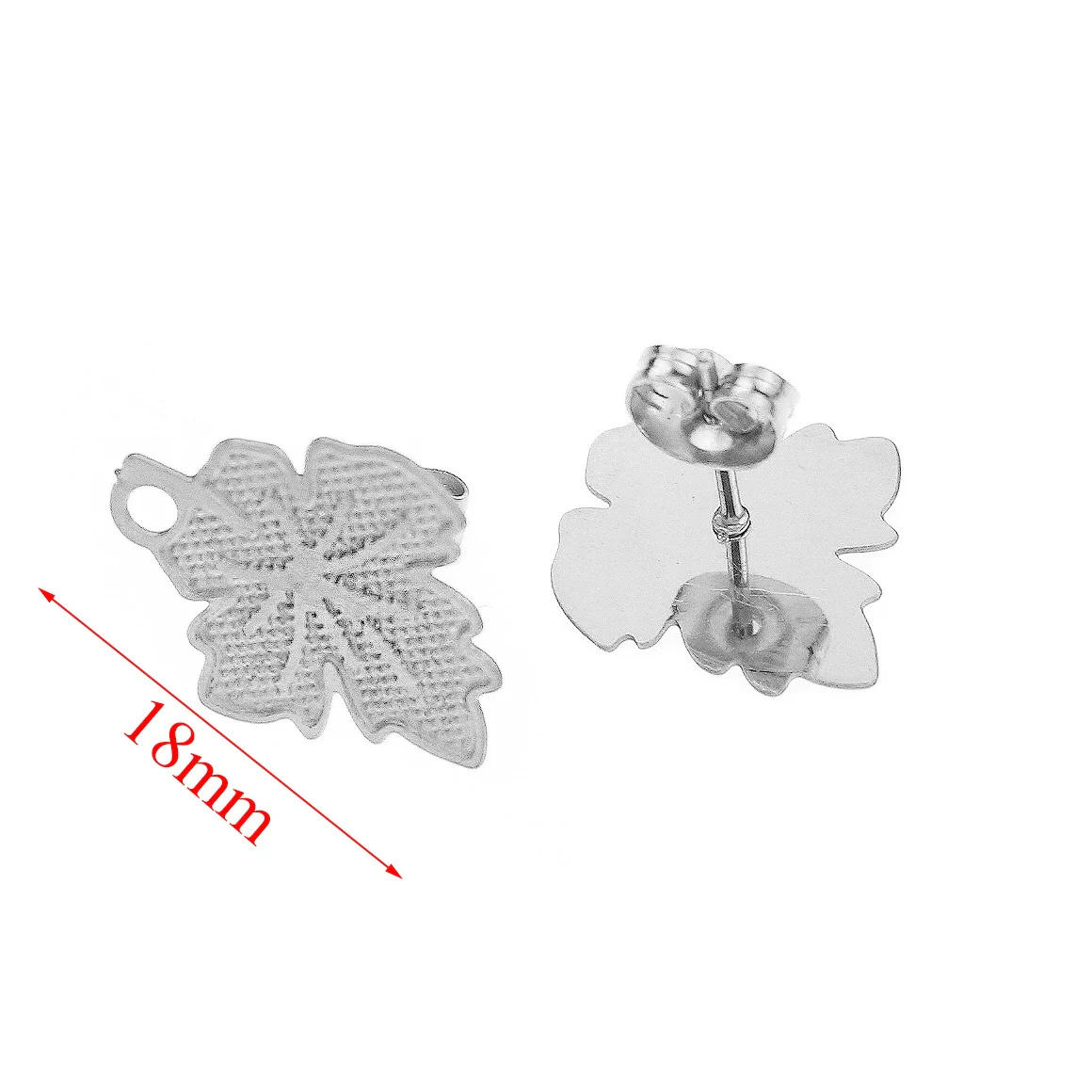 Stainless Steel Plant Flowers Style Leaf With Ring Round Bead Earring Accessories Vacuum Gold Plated Handmade - Image 12