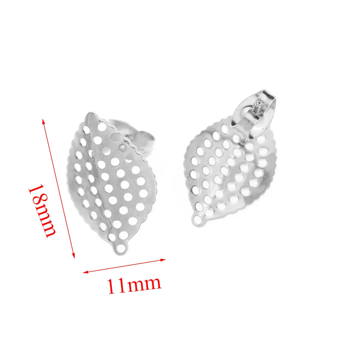 Stainless Steel Plant Flowers Style Leaf With Ring Round Bead Earring Accessories Vacuum Gold Plated Handmade - Image 5