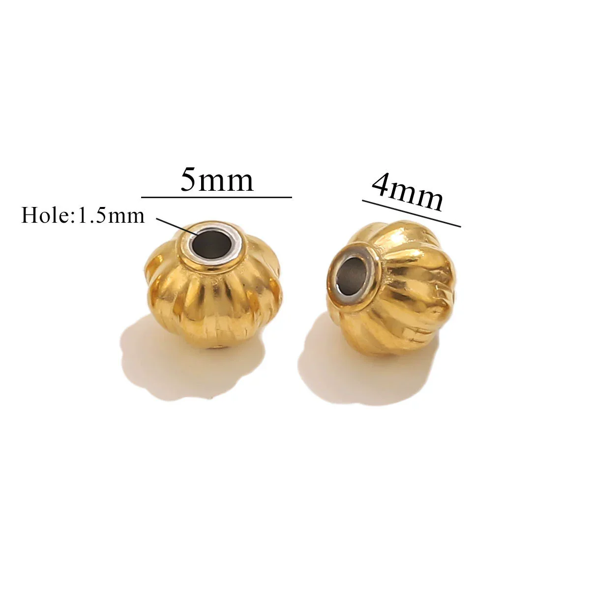 Stainless Steel Plated 18K Gold Baroque Pumpkin And Lantern Beads Handmade Diy Bracelet With Totem Pattern - Image 16