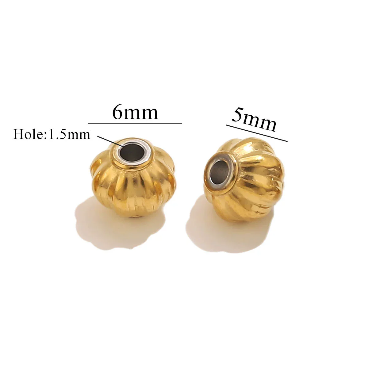 Stainless Steel Plated 18K Gold Baroque Pumpkin And Lantern Beads Handmade Diy Bracelet With Totem Pattern - Image 17