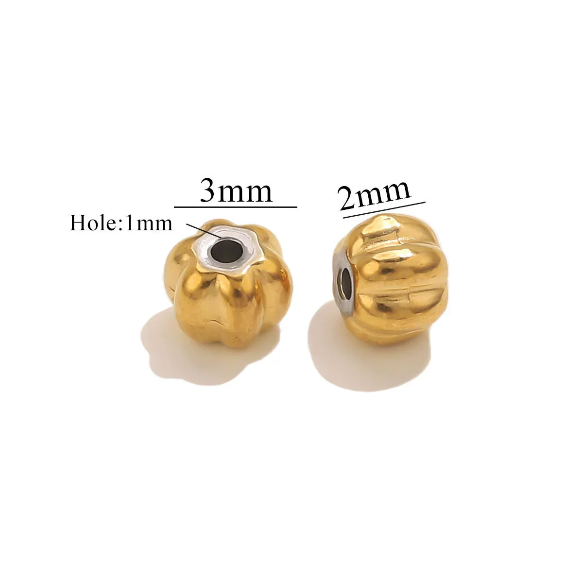 Stainless Steel Plated 18K Gold Baroque Pumpkin And Lantern Beads Handmade Diy Bracelet With Totem Pattern - Image 6
