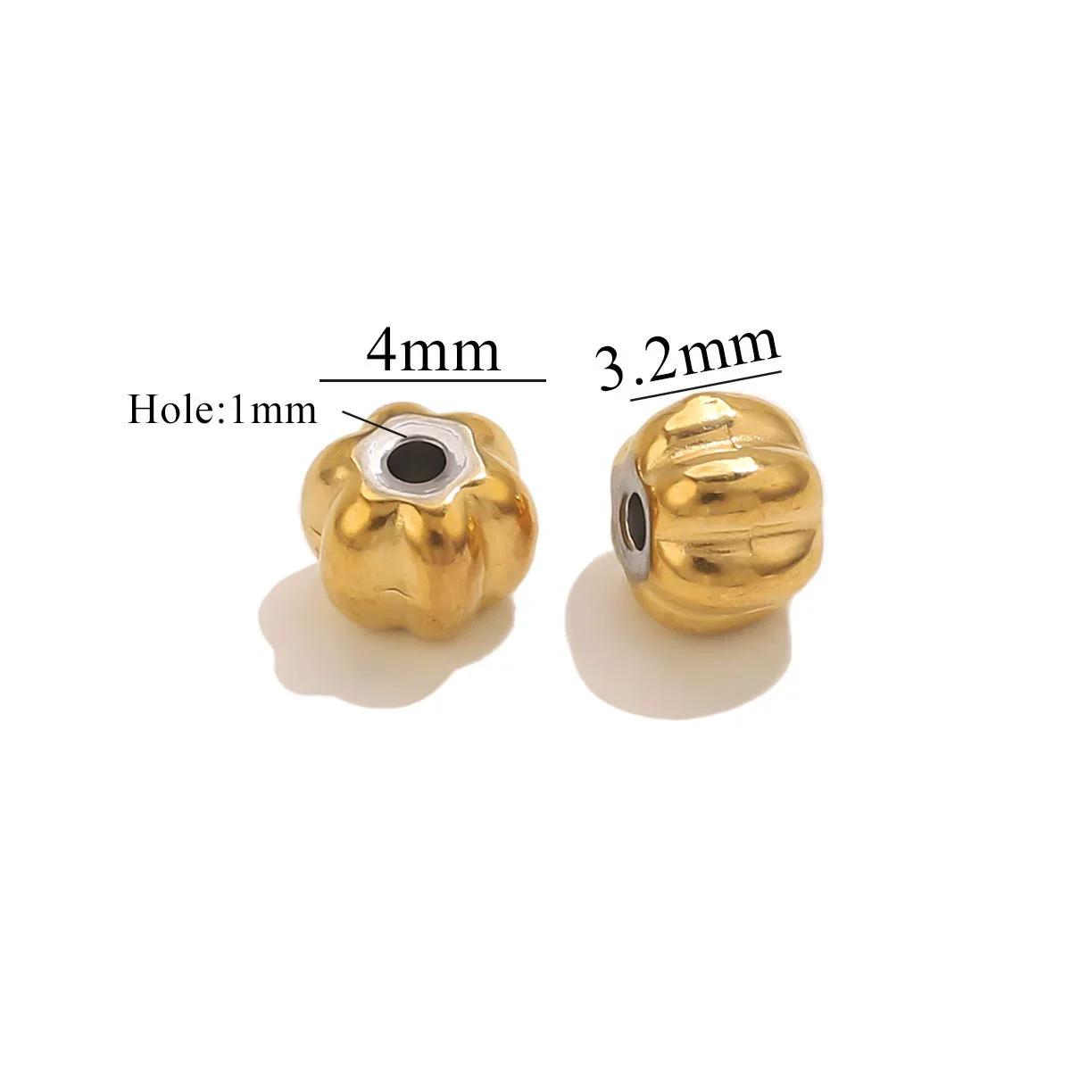 Stainless Steel Plated 18K Gold Baroque Pumpkin And Lantern Beads Handmade Diy Bracelet With Totem Pattern - Image 7